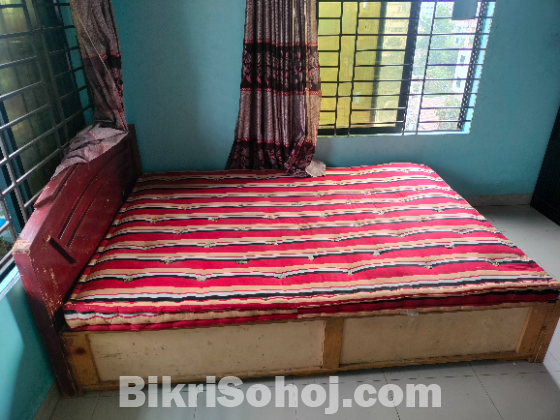 খাট+জাজিম +তোশক
